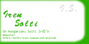 iren solti business card